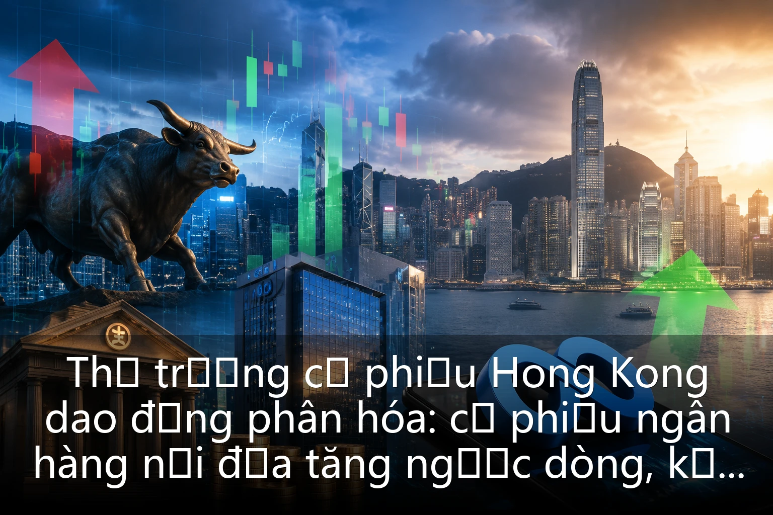Thị trường cổ phiếu Hong Kong dao động phân hóa: cổ phiếu ngân hàng nội địa tăng ngược dòng, kết quả kinh doanh của Tencent củng cố niềm tin cổ phiếu công nghệ
