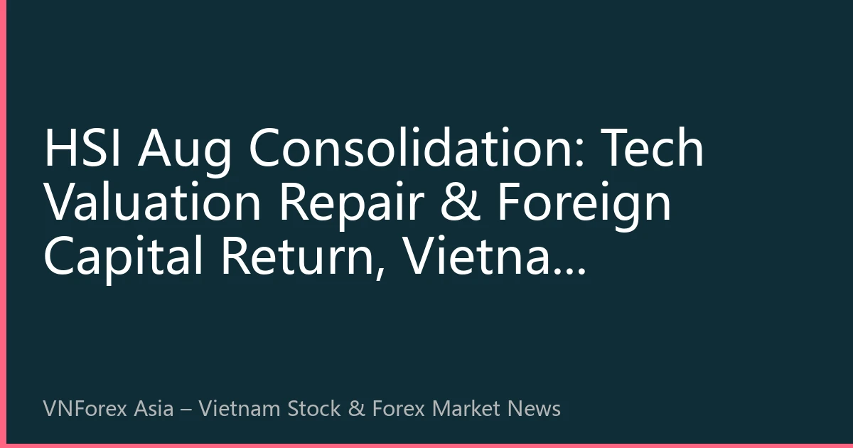 HSI Aug Consolidation: Tech Valuation Repair & Foreign Capital Return, Vietnam Investors' HK Stock Path Analysis