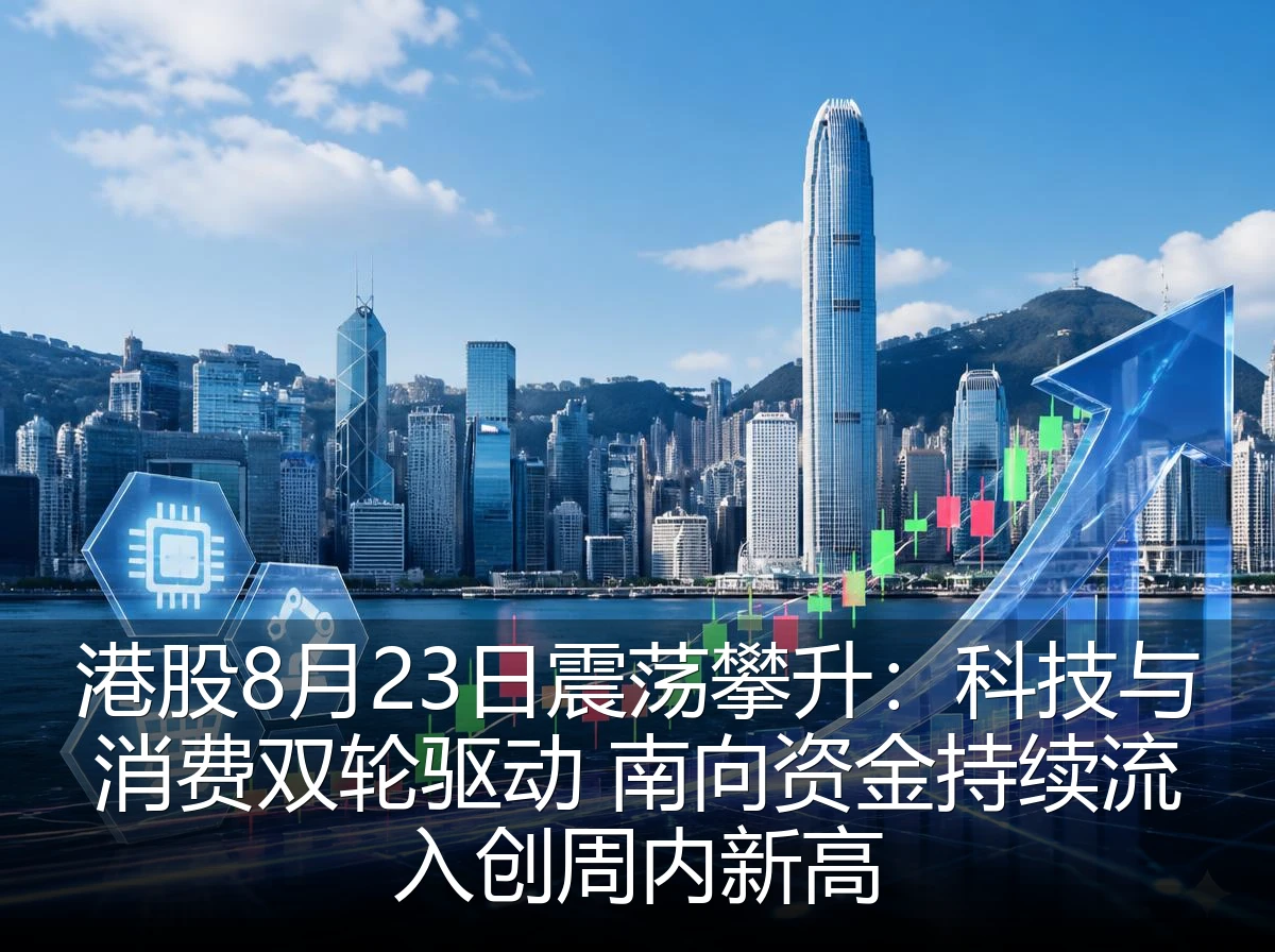 港股8月23日震荡攀升：科技与消费双轮驱动 南向资金持续流入创周内新高